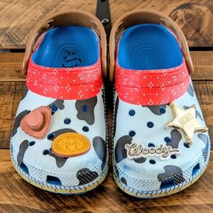 Crocs X Disney Toy Story Sheriff Woody Pixar Cowboy Classic Toddler Kid Size 1